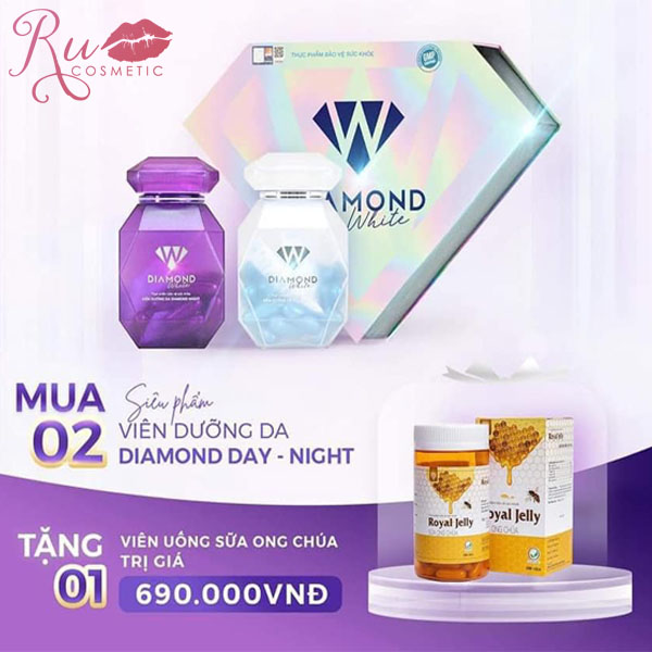[ KHUYẾN MẠI - MẪU MỚI] Viên uống trắng da Daimond white mẫu mới 2022