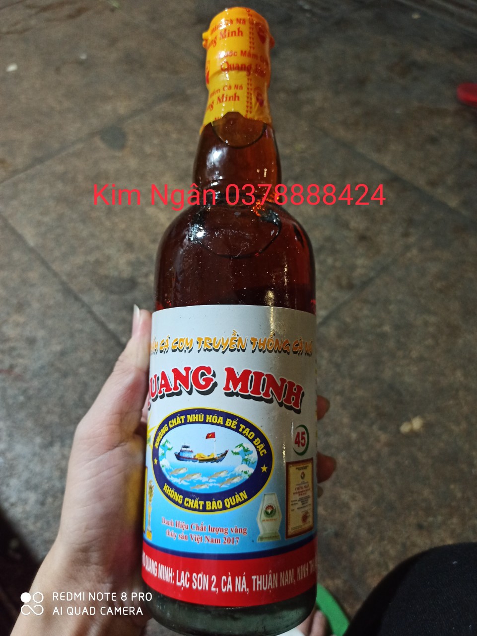 Nước mắm Cà Ná Quang Minh chai 500 ml