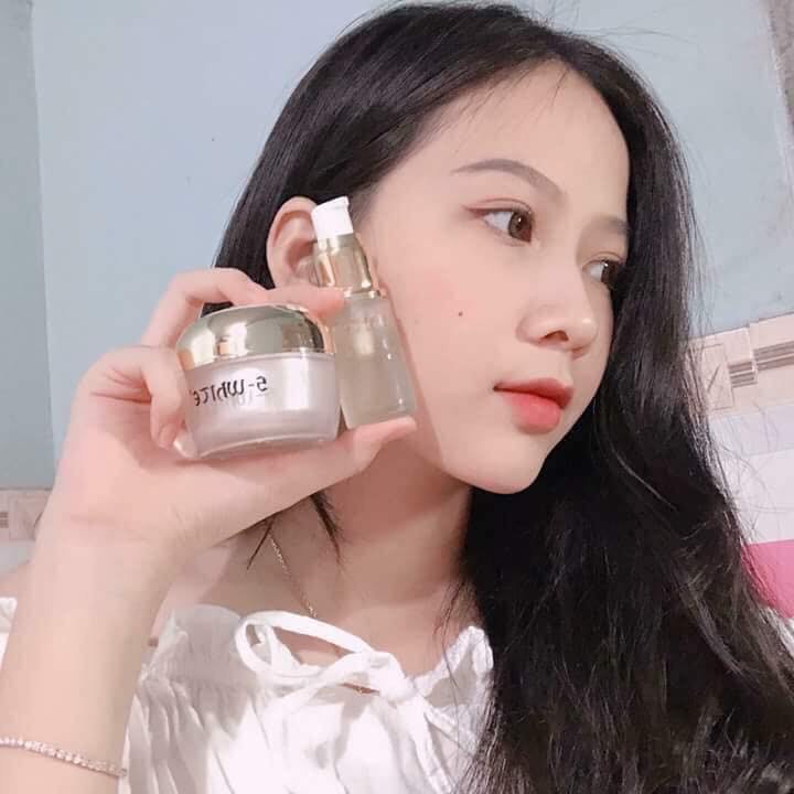 [HCM]Kem Face Mụn Cao Cấp Và Serum Swhite