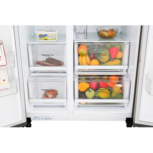 [Trả góp 0%]Tủ Lạnh Side-by-Side LG Inverter 601 Lít GR-D247JDS