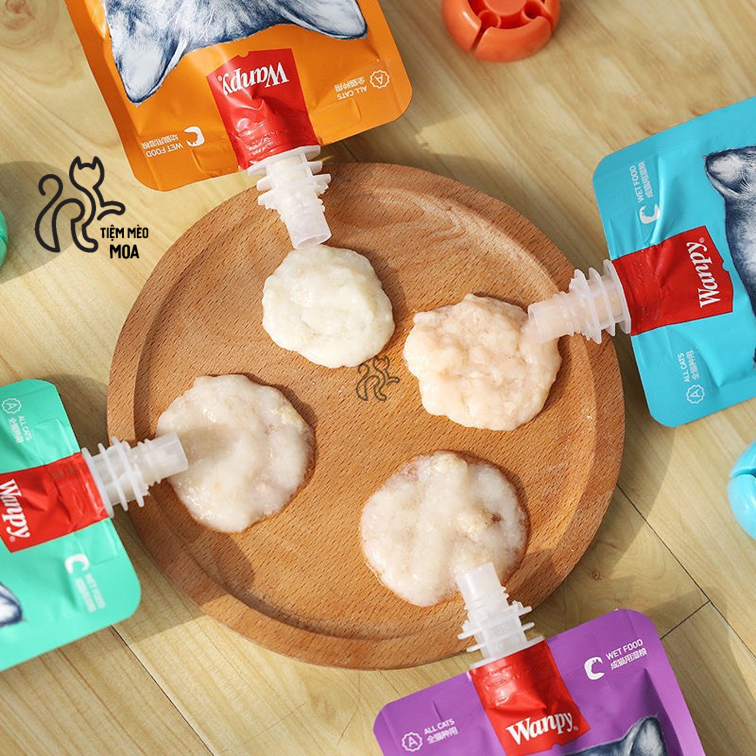 Súp thưởng Wanpy nắp vặn 90gram cho mèo - Tiệm Mèo Moa