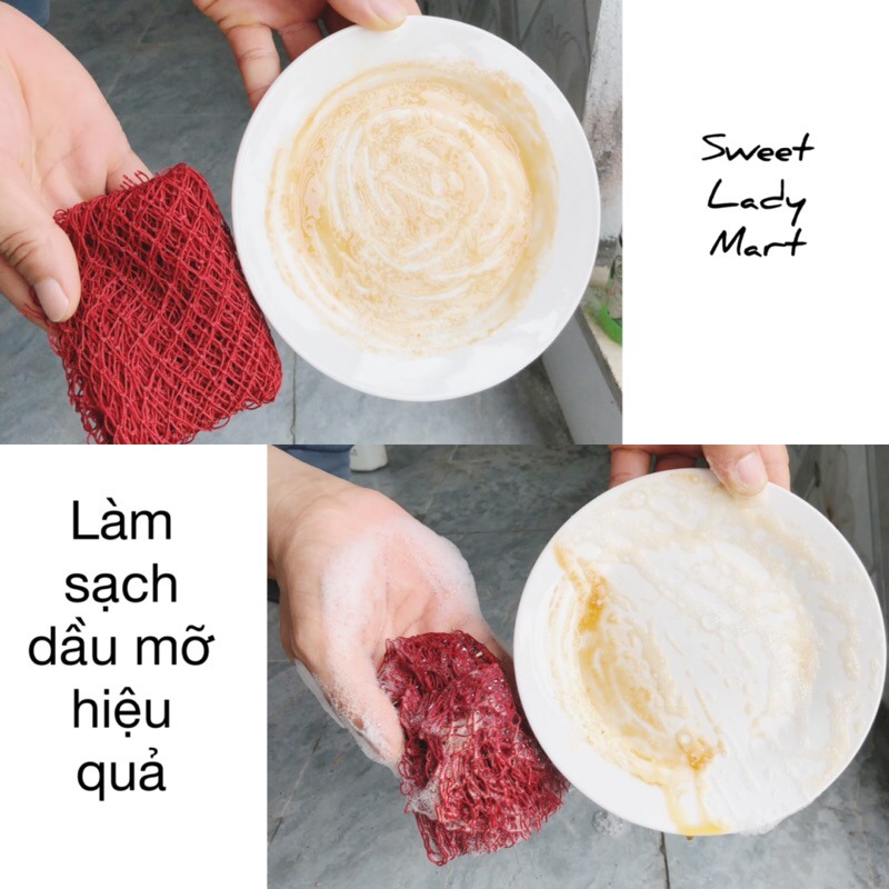 Lưới Rửa Chén Bát Siêu Dày Lưới Việt Loại Xịn Có Túi Bóng Hàng Đẹp SỈ TOÀN QUỐC - Tạp Hoá Huy Liên