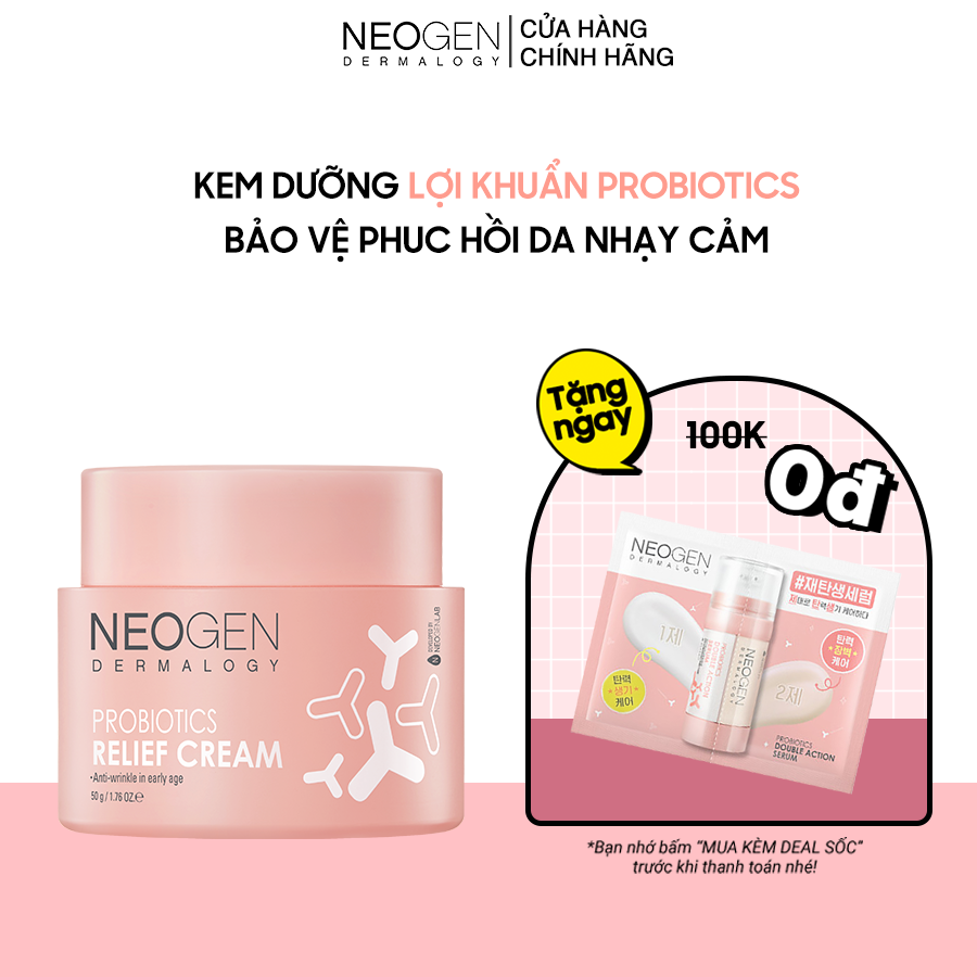 Kem Dưỡng Lợi Khuẩn Bảo Vệ Và Phục Hồi Da Nhạy Cảm, Sau Mụn Neogen Dermalogy Probiotics Doule Action Cream 15ml