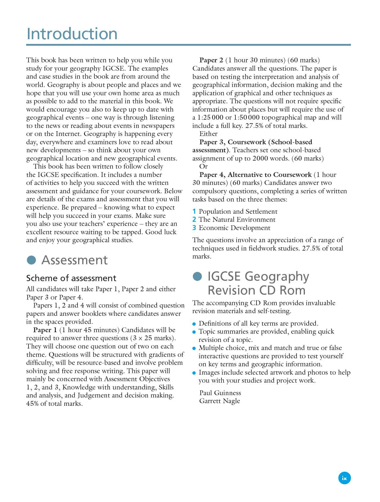 Cambridge IGCSE Geography