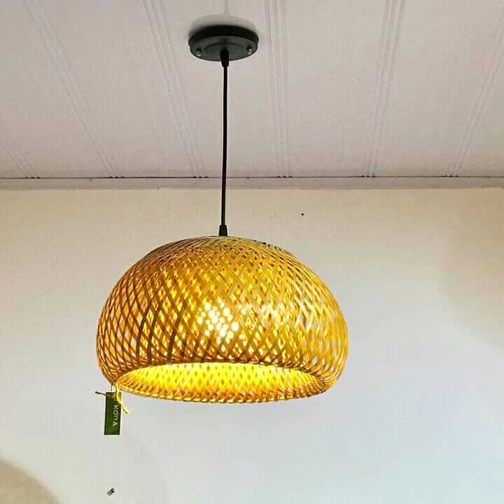 Đèn mây tre dạng nấm 45*25cm (0978945425)