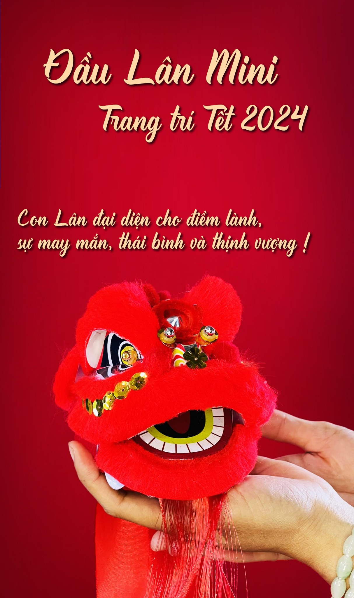 Lion dance miniature handmade decoration