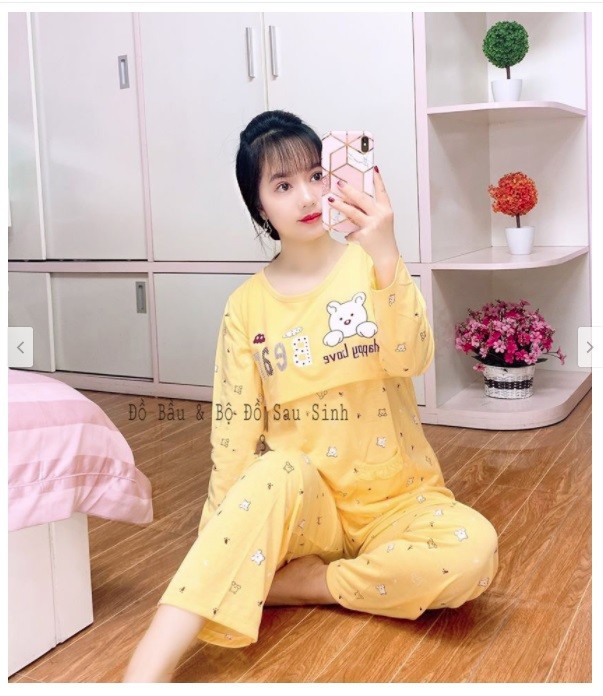 Bộ đồ bầu sau sinh thời trang mặc nhà