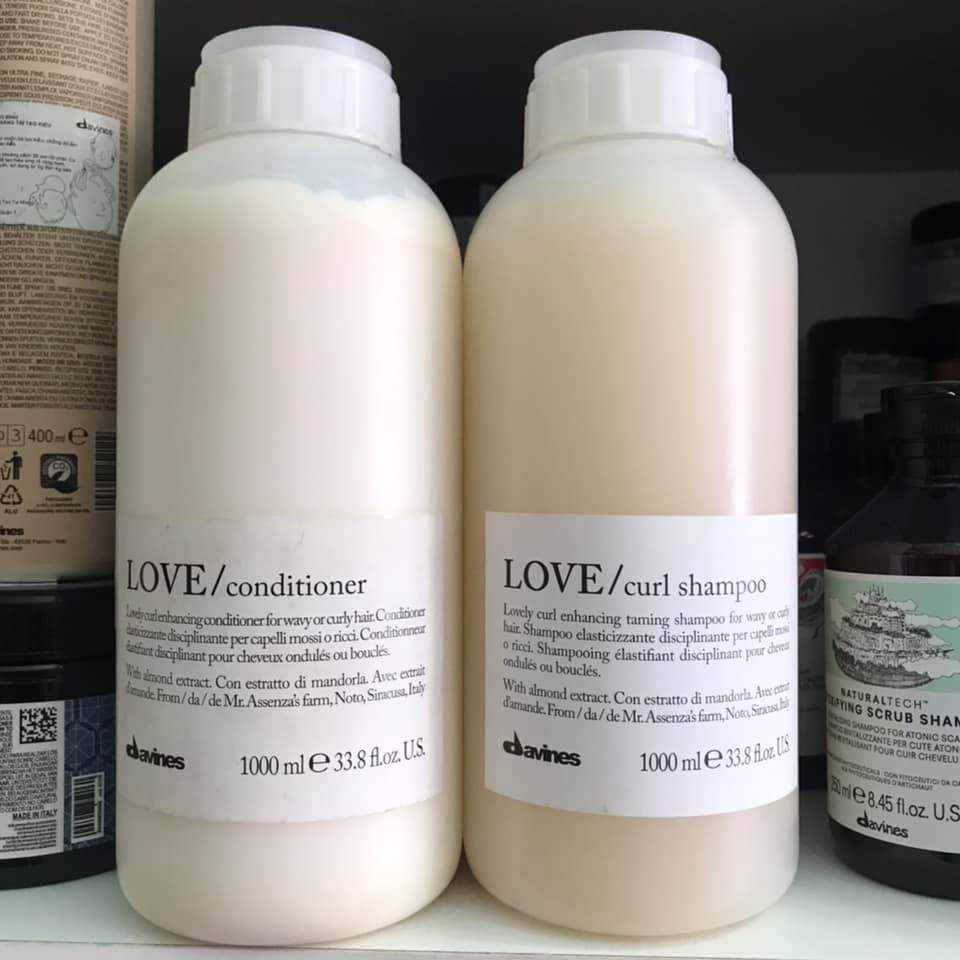 Cặp dầu gội xả cho tóc uốn Davines Love Curl 1000ml x2