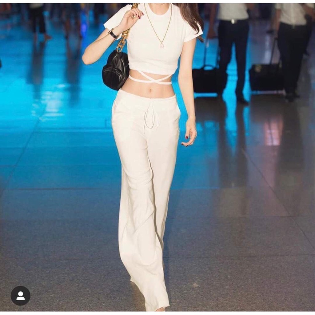 Áo croptop đan dây eo NT A5005