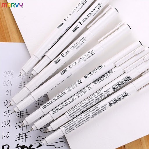 Bút liner Marvy Uchida (Đen và Nâu)