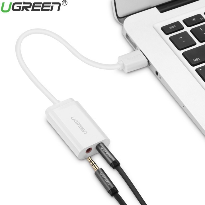 Cáp Chuyển USB Ra Sound UGREEN 30143 (USB Sang Headphone và Microphone) - Hàng