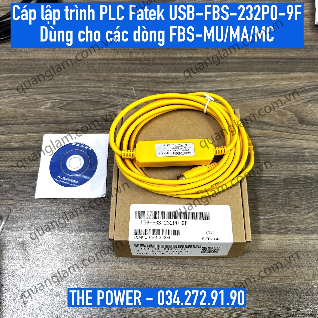 Cáp lập trình PLC Fatek USB-FBS-232P0-9F