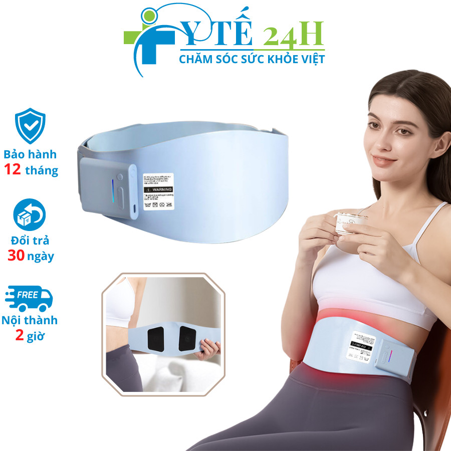 Máy massage giảm mỡ bụng ems beame sd8025, đai chườm nóng mát xa lưng thon bụng giảm đau bụng kinh