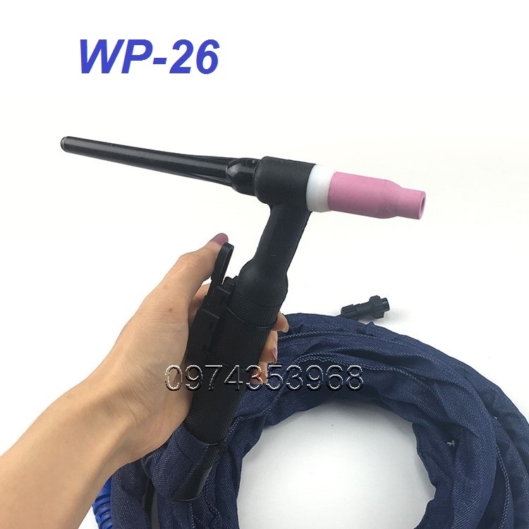 Bộ dây hàn tig WP26 4 mét, ống silcon chống cháy