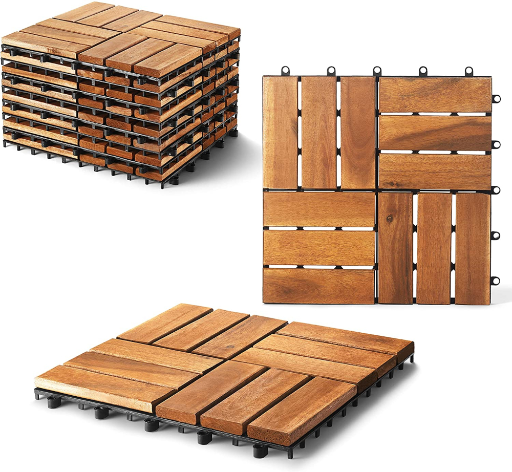 1 Vỉ Gỗ Lót Sàn Ban Công - Sàn Gỗ Tự Nhiên Ngoài 12 Nan - Ván Sàn Gỗ Tự Nhiên - Sàn Gỗ Ban Công - Sàn Gỗ Tự Lắp Đặt - Sàn Gỗ Tự Nhiên - Vỉ Gỗ Lót Ban Công - Hàng Chính Hãng