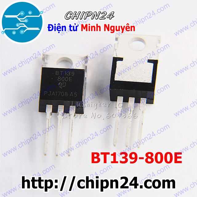 [2 con] (KT1) Triac SCR BT139-800E TO-220 16A 800V (BT139-800 BT139)
