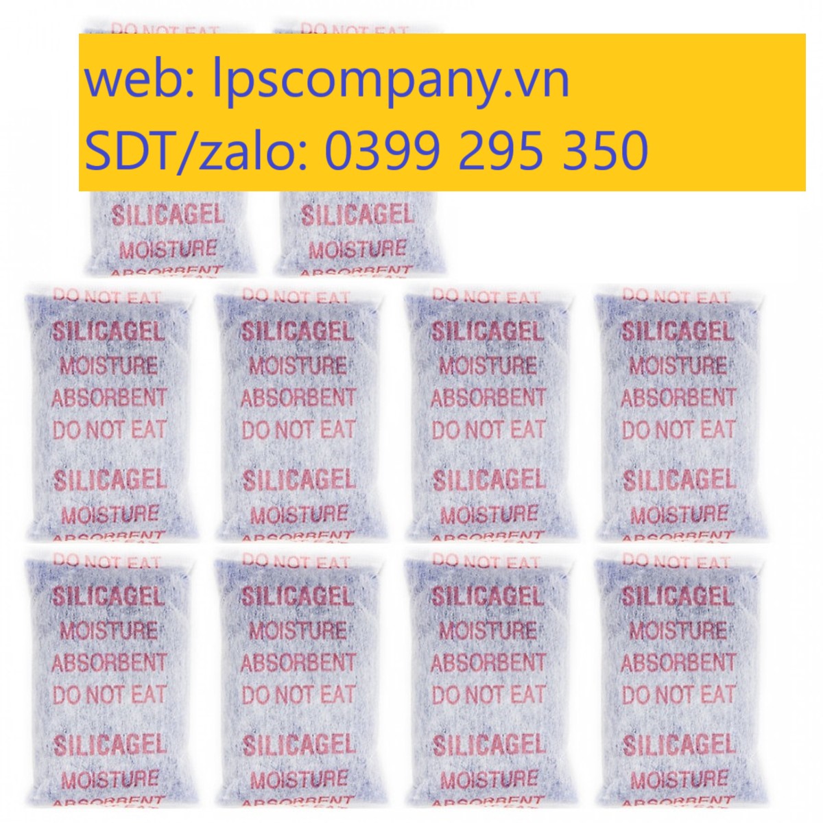 10 gói hạt hút ẩm xanh (100gram/ gói)