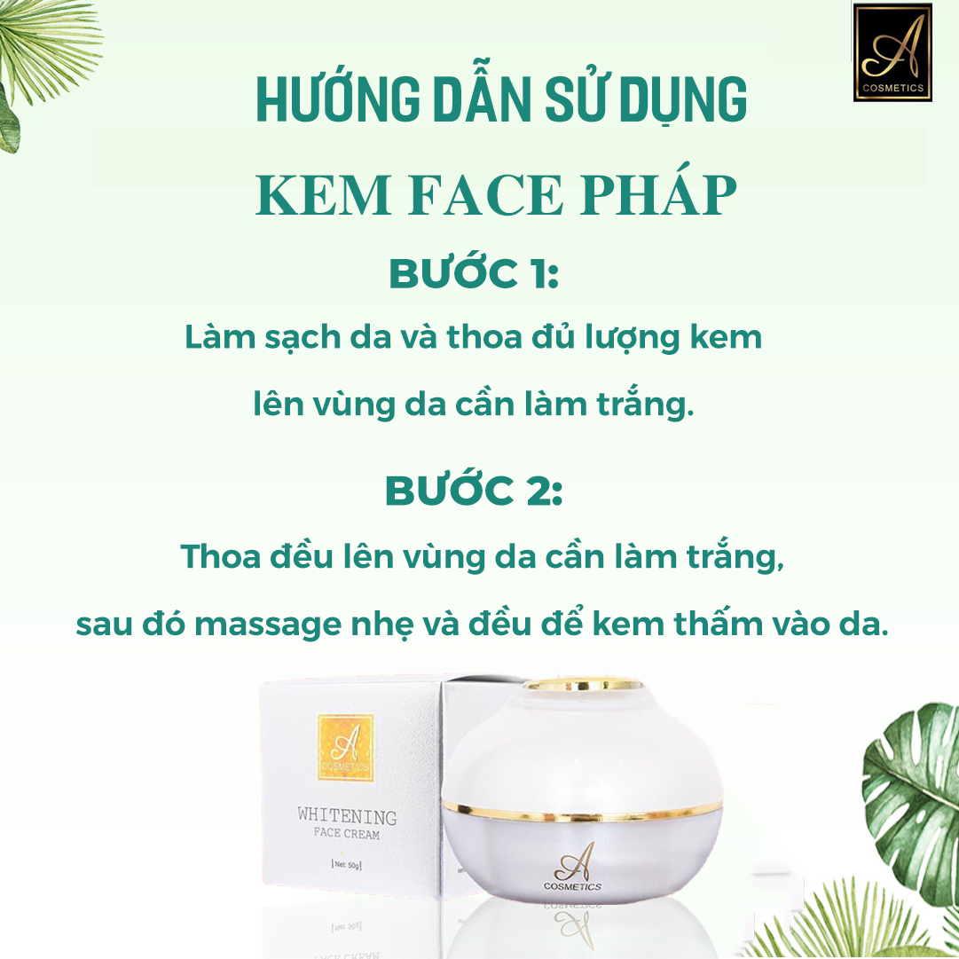 Kem Face Pháp Acosmetics dưỡng trắng da mặt 50g