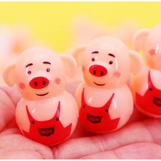 Bộ 2 Đồ chơi lật đật mini hình lợn con