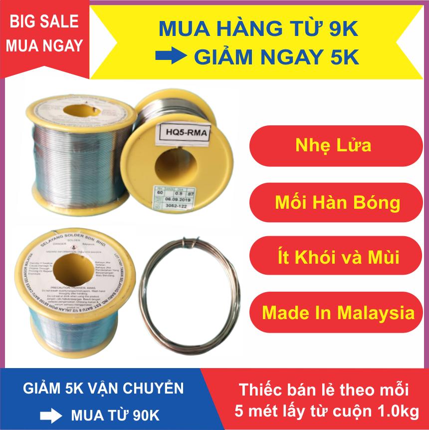 Thiếc hàn Malaysia cho mối hàn đẹp nhẹ lửa [ Tặng thêm 5 mét khi mua từ 35 mét trở nên ]