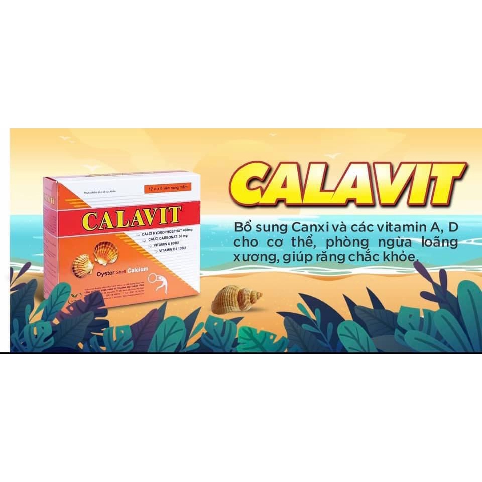 Calavit - Cung cấp calcium, vitamin D3 ,vitamin a (Hộp 60v)