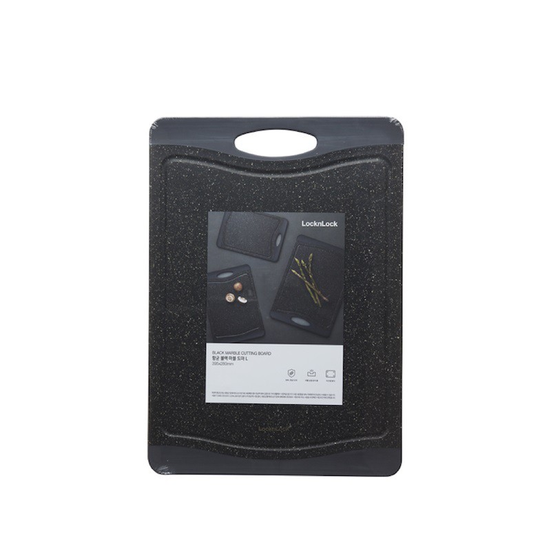 Thớt Nhựa Kháng Khuẩn Lock&Lock Black Marble CKD006 CKD007 CKD008 Màu Đen 3 Size S, M, L
