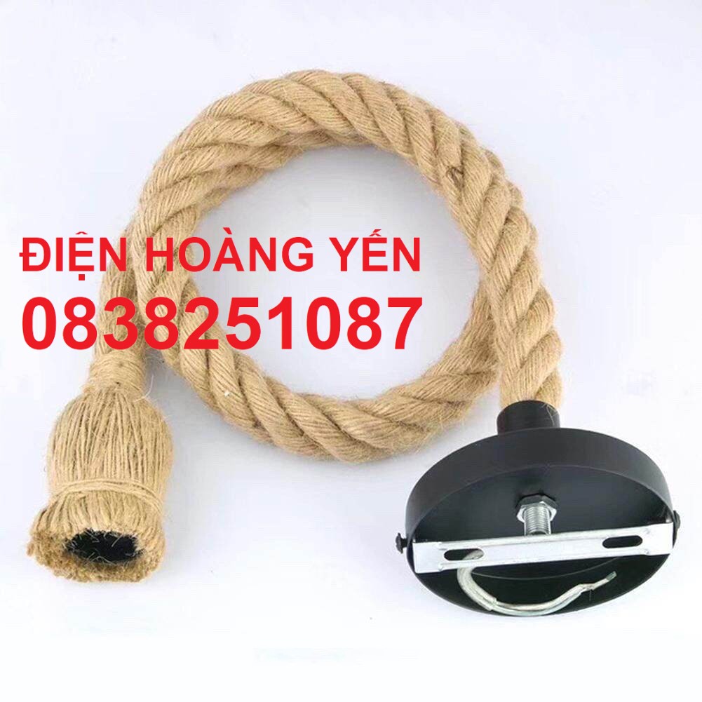 Đui đèn thả trần E27 dạng dây thừng cổ điển