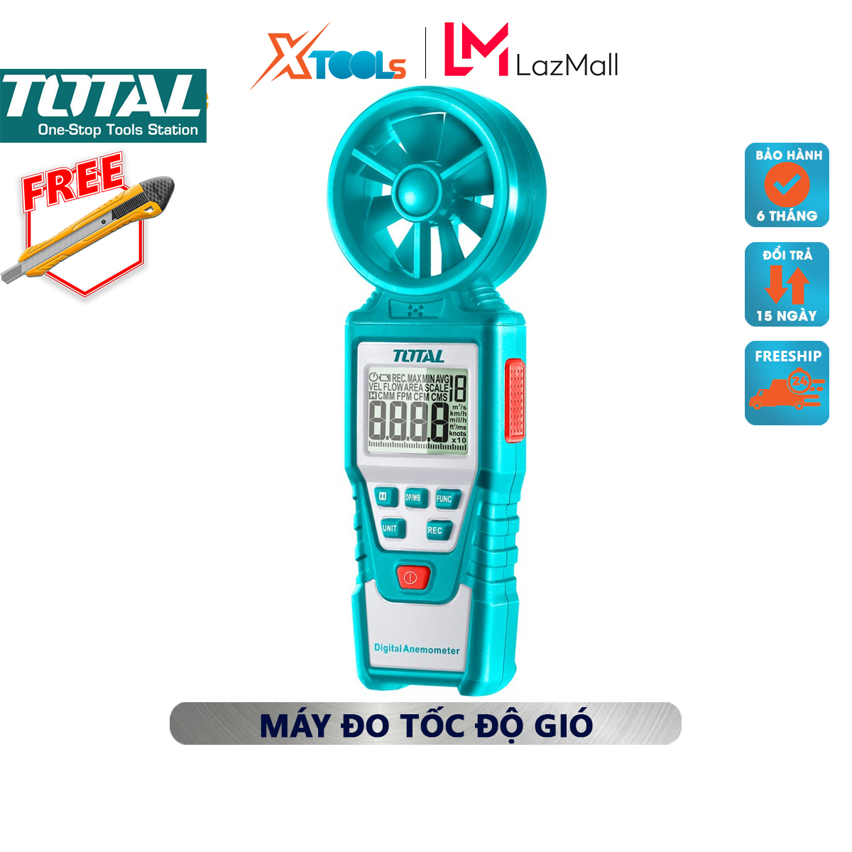 Tachometer wind digital total TETAN01 | gear flow meter wind lamp function background, with function message indicator battery low level measurement speed and pressure of wind