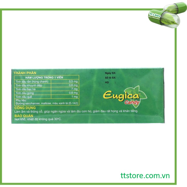 [HCM]Kẹo ngậm EUGICA CANDY [Hộp 100 viên] - egica