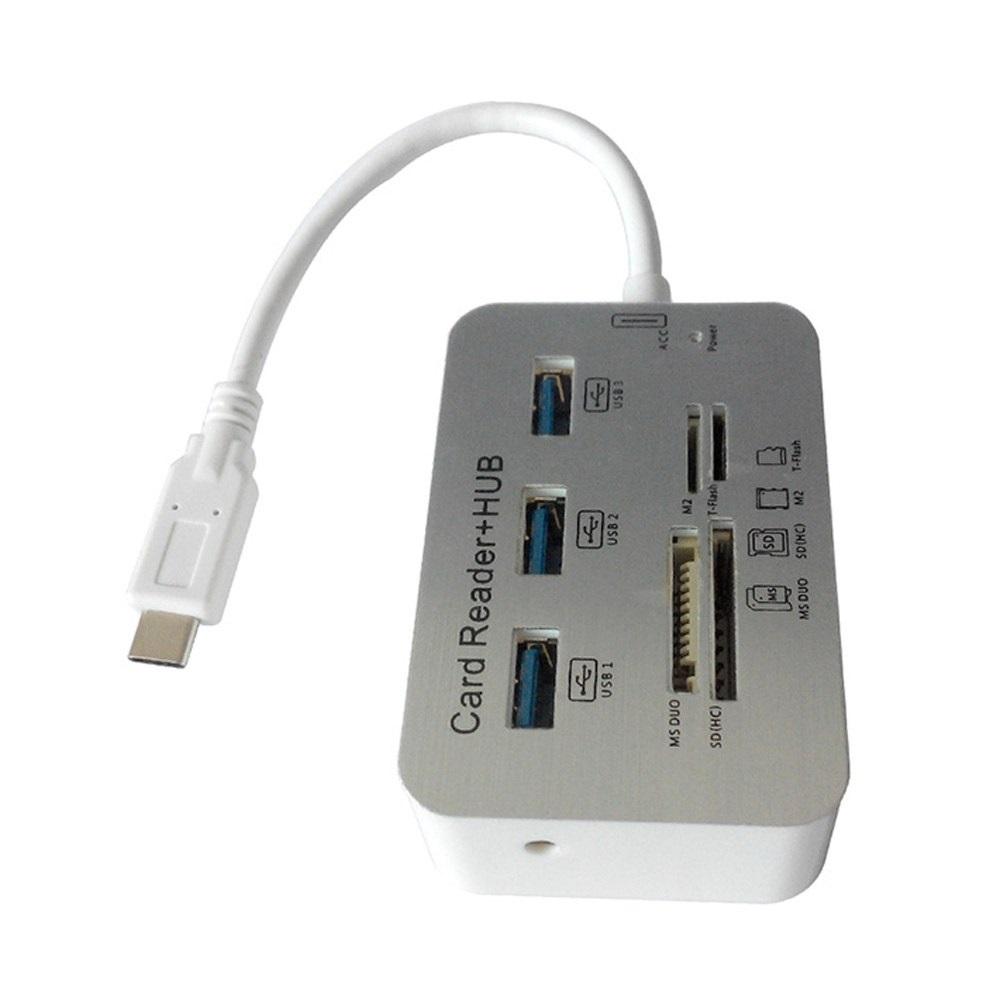 Hub Usb kết nối cổng Type C kiêm đầu đọc thẻ đa năng