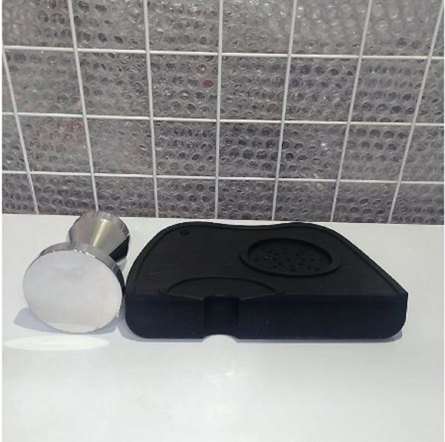 COMBO TEMPER NÉN CÀ PHÊ 58MM + ĐẾ CAO SU LỚN