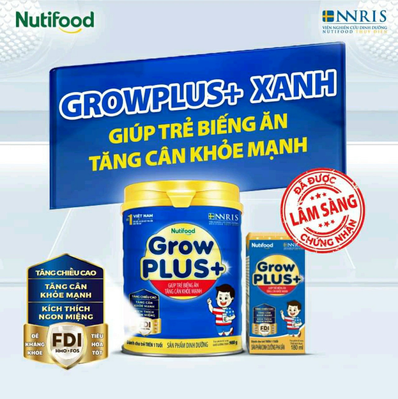 Sữa Bột GrowPLUS+ XANH 900g trên 1 tuổi [Ưu đãi vận chuyển]