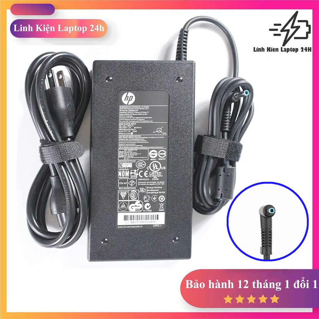 Bộ sạc laptop hp 19.5v-7.7a 150w dùng cho hp zbook 15 17, hp omen 15 17, hp gaming pavilion 15 17, hp envy 15 17