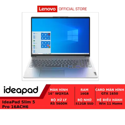 Laptop Lenovo IdeaPad Slim 5 Pro 82L500WKVN R5-5600H| 16.0' WQXGA| 16GB| 512GB SSD