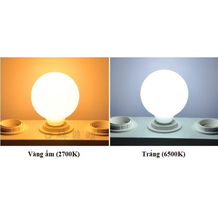 Bộ 8 bóng đèn Led thủy tinh đục G60 5w đui E27