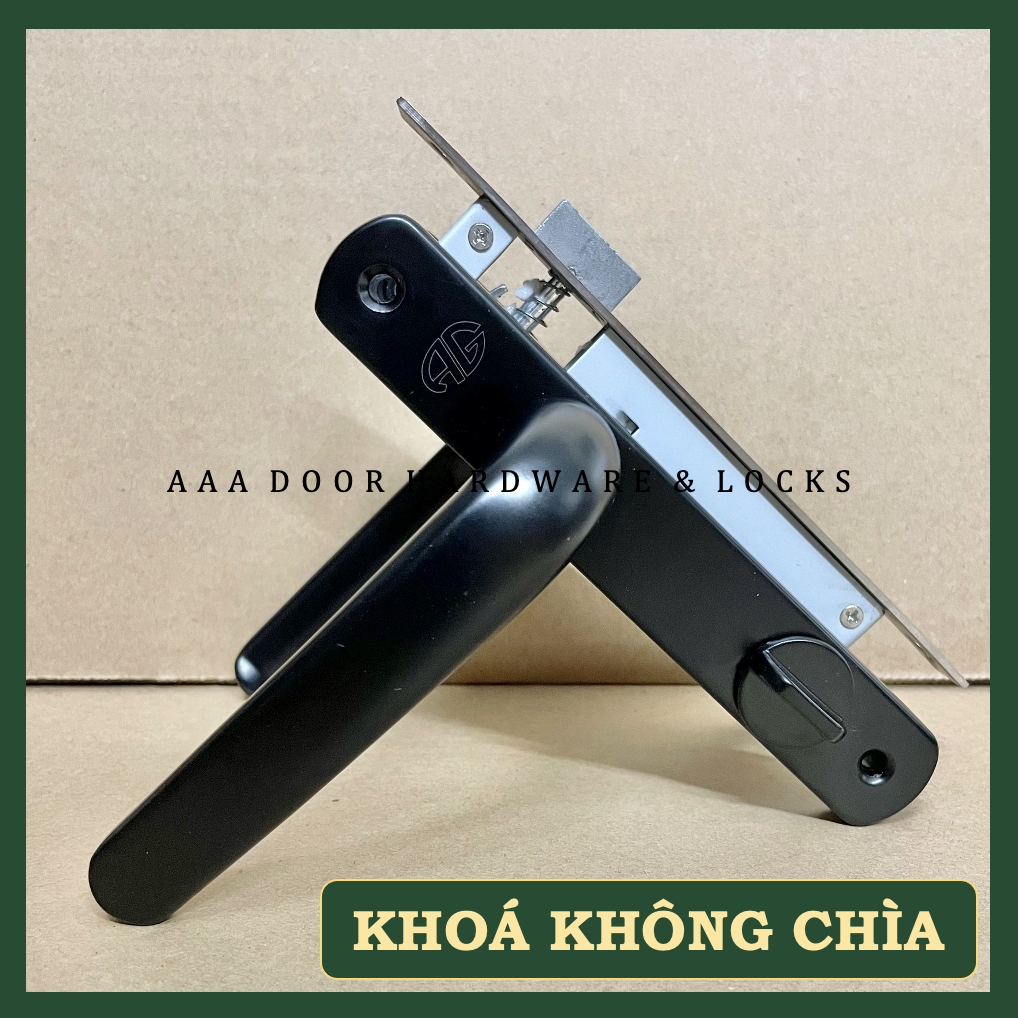 Khoá tay gạt không chìa có thân, khoá gạt núm vặn