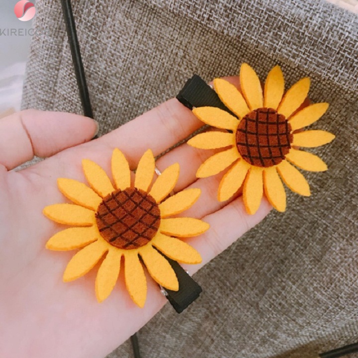 Set 2 Kẹp Tóc Mái Hoa Hướng Dương - kireicos