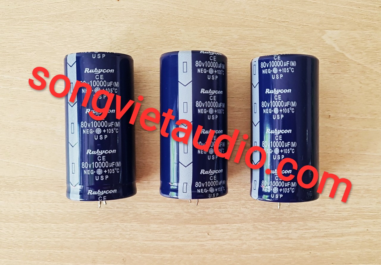 TỤ NGUỒN 80V 10000 uF RUCYCAN/ RUBICON - 1 TỤ