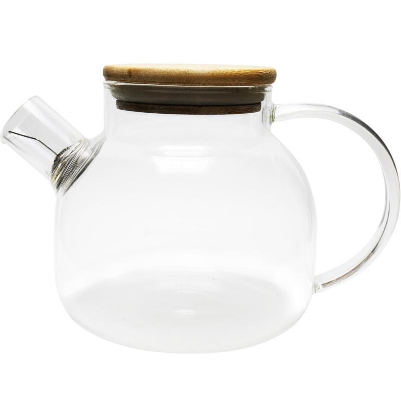 Bình đựng trà thủy tinh nhỏ gọn 700ml nắp gỗ