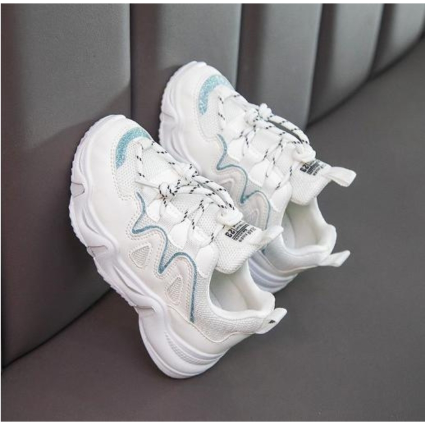 Giày Sneaker Bé Gái Thời Trang Phối Nhũ