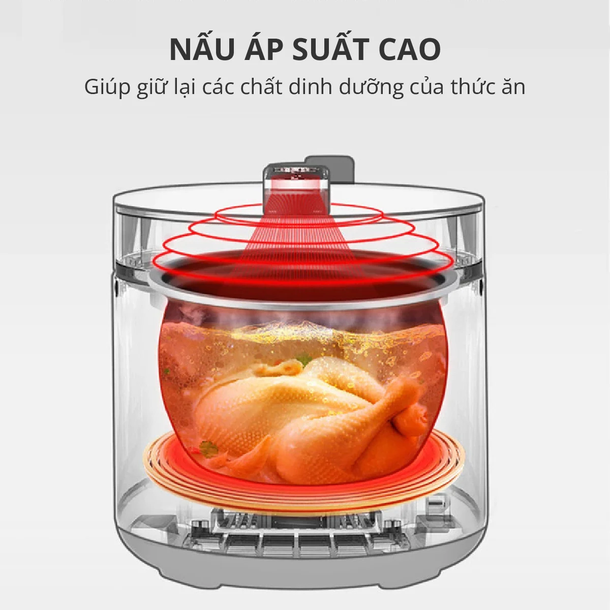 Nồi cơm áp suất mini - nấu cháo, nấu cơm siêu mềm AS-M02