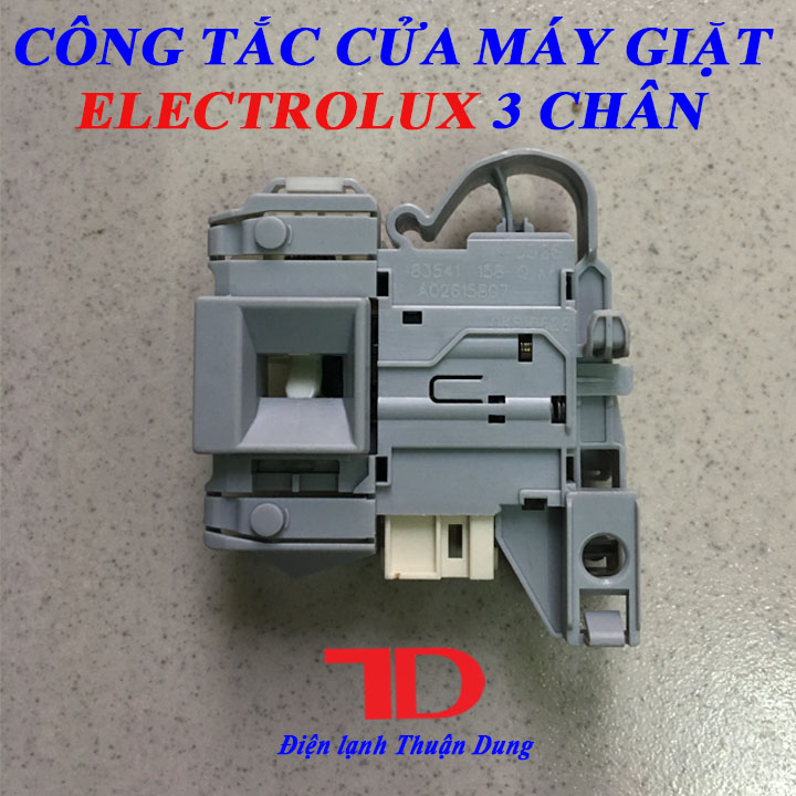 Công tắc khóa cửa máy giặt, công tắc cửa Máy Giặt Electrolux 3 chân inverter đuôi 43 44 - Điện Lạnh Thuận Dung