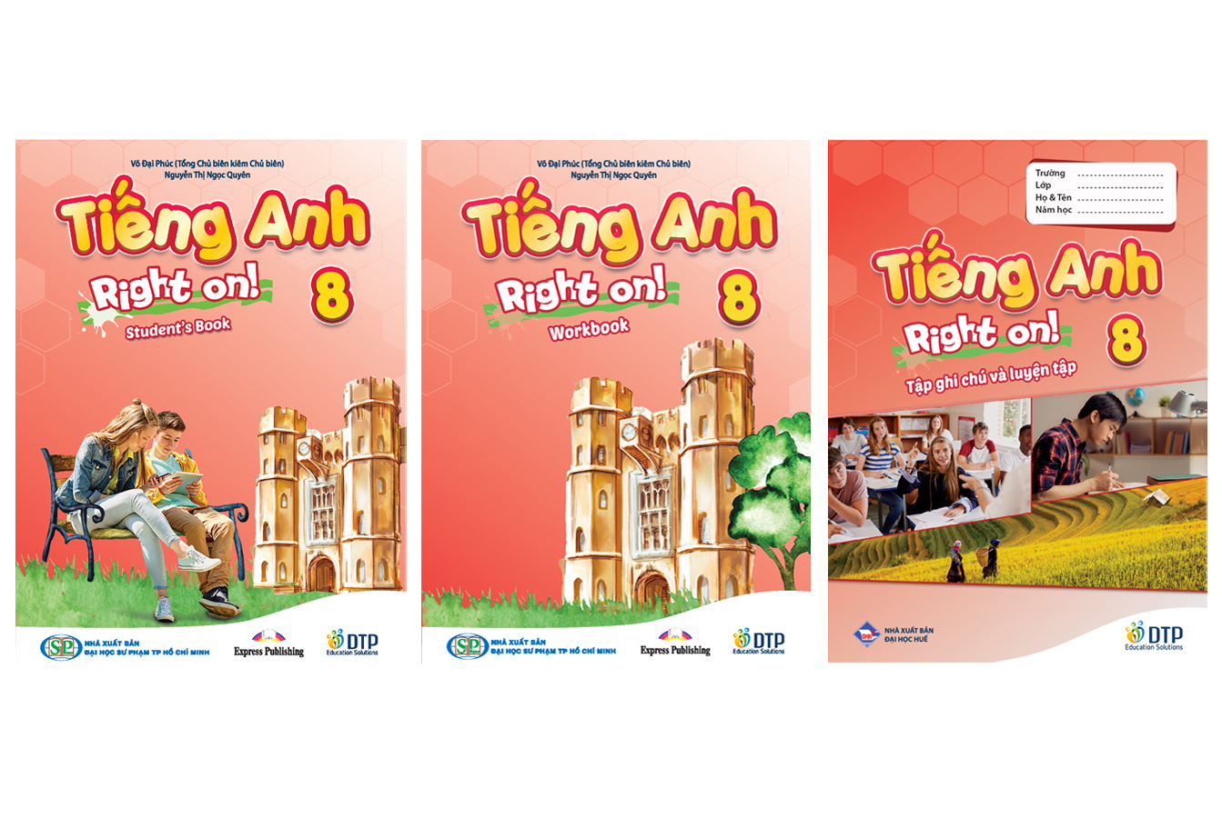 Sách - dtpbooks - tiếng anh 8 right on! trọn bộ