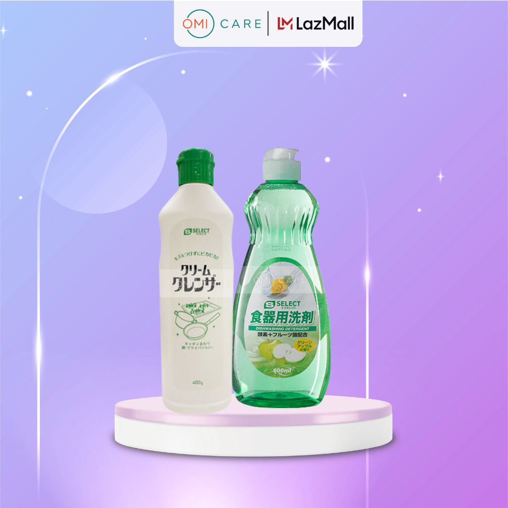 Combo Nước Rửa Chén, Bát Và Kem Tẩy Đa Năng S Select Nhật Bản