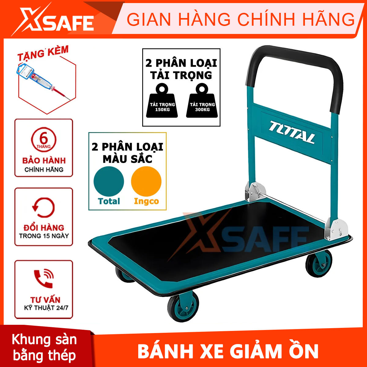 150-300kg total steel floor frame foldable shopping trolley 4 wheel multi-purpose anti-slip platform foam handle bumper wheel