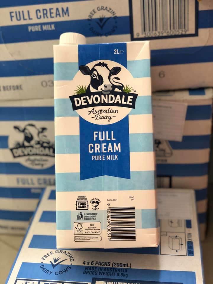 SỮA TƯƠI DEVONDALE NGUYÊN KEM  200ML.HÀNG ÚC NK
