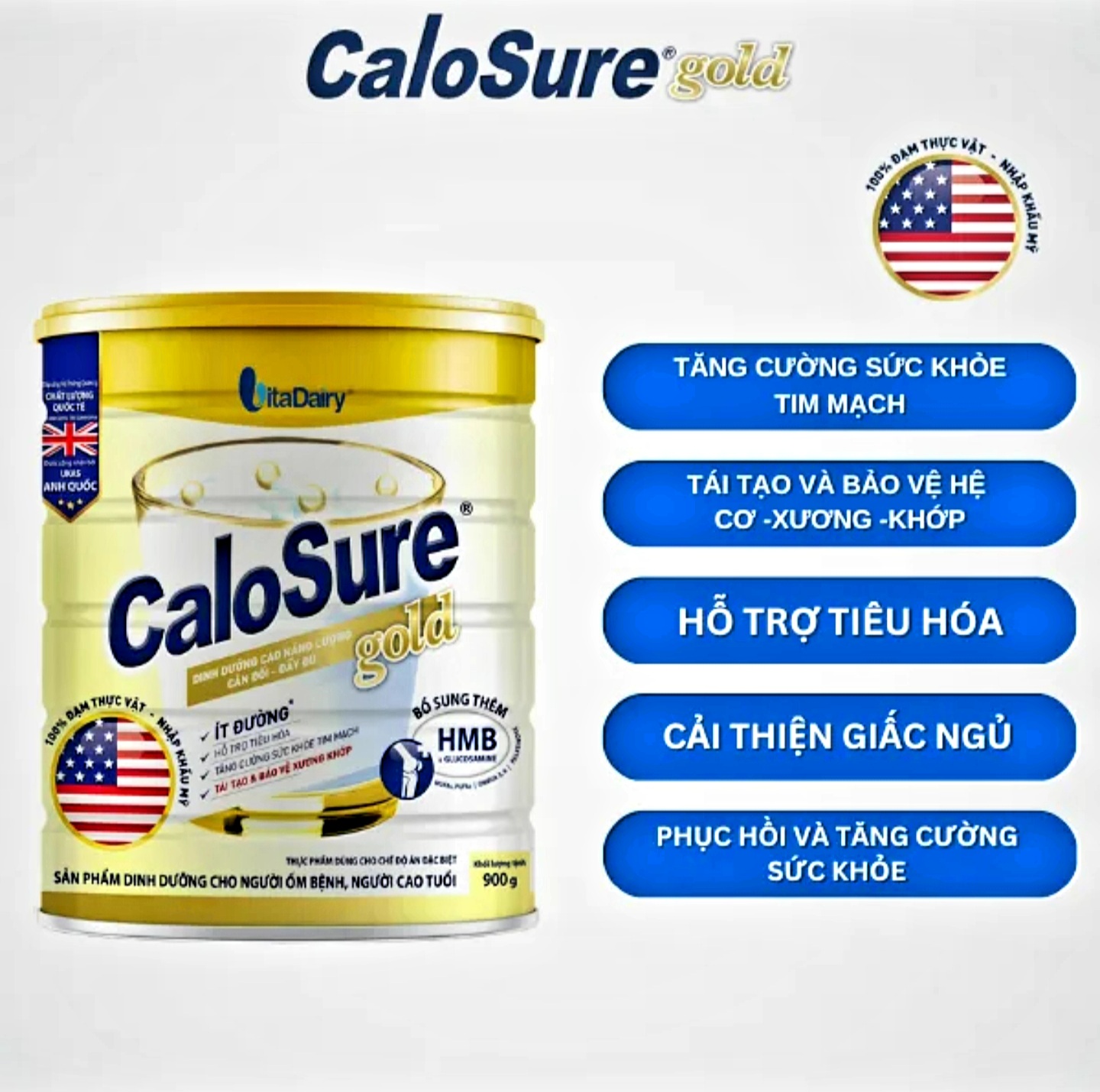 (Expiration Date May 2027) (Scan Qr Code to Earn Coins) Calosure Gold Low Sugar Powdered Milk 900g.