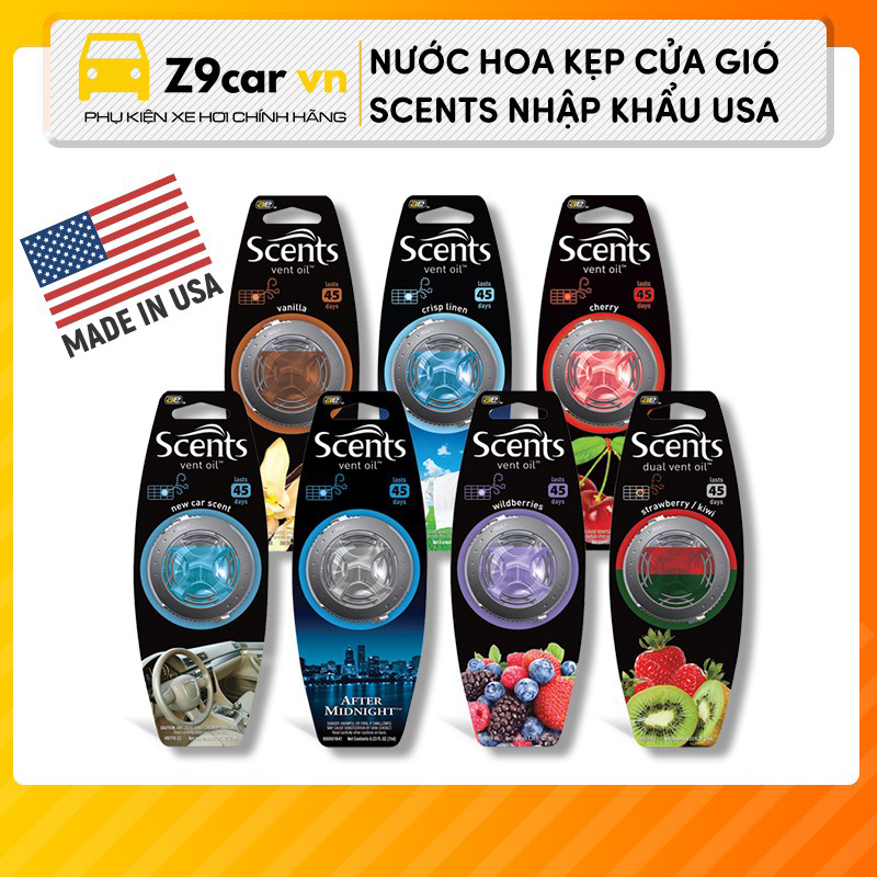Nước hoa kẹp cửa gió SCENTS (Nhập khẩu chính hãng USA)