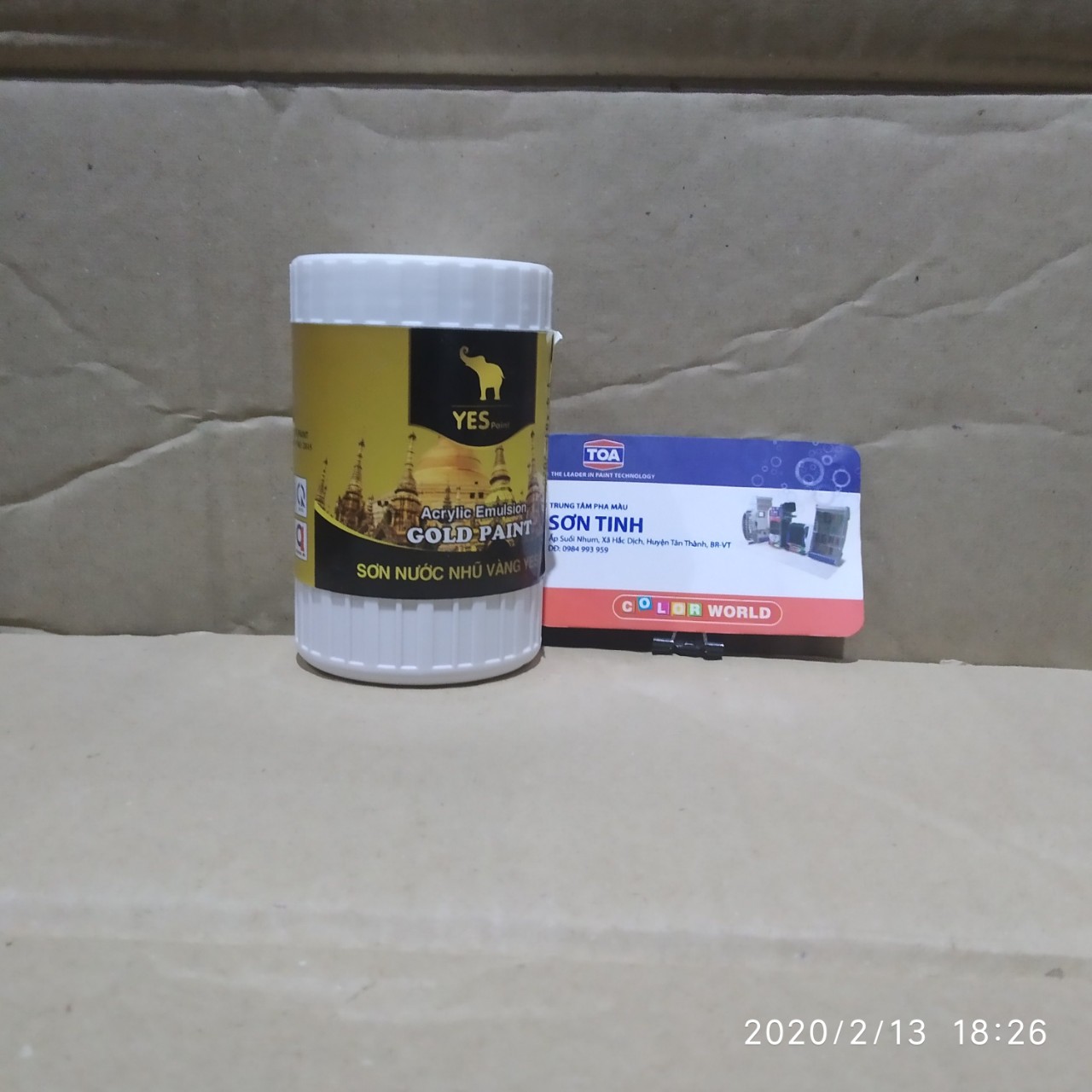 Sơn nước nhũ vàng 18k Yes Paint 200g [sơn chậu]
