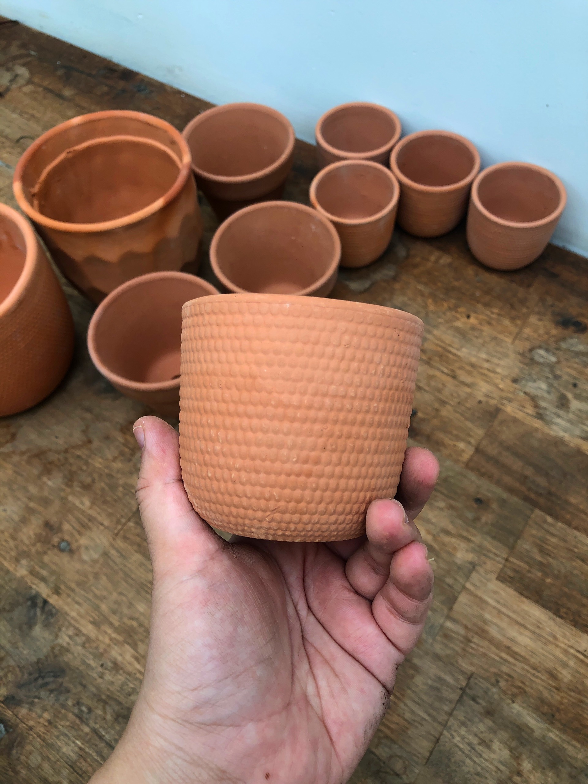 Chậu gốm đất nung nhỏ, kích thước 8x7.5 (cm)